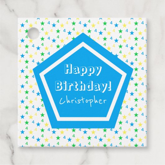 スターカラフル・ボーイズ4th誕生日 フェイバータグ (正面)