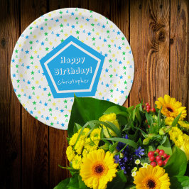 スターカラフル・ボーイズ4th誕生日 ペーパープレート