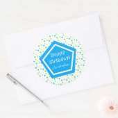 スターカラフル・ボーイズ4th誕生日 ラウンドシール (封筒)