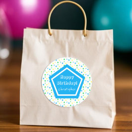 スターカラフル・ボーイズ4th誕生日 ラウンドシール