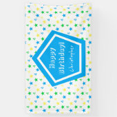 スターカラフル・ボーイズ4th誕生日 横断幕 (縦)