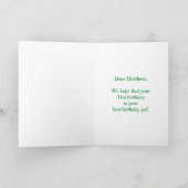 スターカラフル+レインボーパターン「31」誕生日番号 カード (内部)