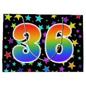 スターカラフル+レインボーパターン「36」イベント番号 ラージペーパーバッグ (裏面)