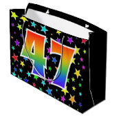 スターカラフル+レインボーパターン「47」イベント番号 ラージペーパーバッグ (裏面アングル)