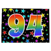 スターカラフル+レインボーパターン"94"イベント番号 ラージペーパーバッグ (裏面)
