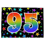 スターカラフル+レインボーパターン「95」イベント番号 ラージペーパーバッグ (裏面)