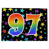 スターカラフル+レインボーパターン「97」イベント番号 ラージペーパーバッグ (裏面)