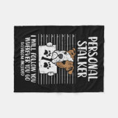 スターカーイングリッシュブルドッグおもしろい フリースブランケット (正面(横))