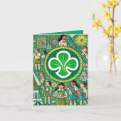 スターカー賞を受賞したガールスカウトの名誉 カード (黄色い花)