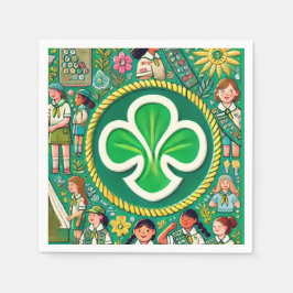 スターカー賞を受賞したガールスカウトの名誉 スタンダードカクテルナプキン