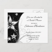 スターガザーリリーアンドスターフィッシュブライダルシャワー招待状 インビテーションポストカード (正面/裏面)