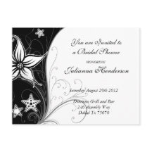 スターガザーリリーアンドスターフィッシュブライダルシャワー招待状