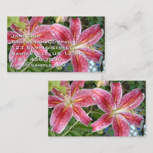 スターガザーリリーズガーデンフローラ 名刺 (正面/裏面)