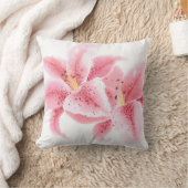 スターガザーリリー水彩ピロー クッション (ブランケット)