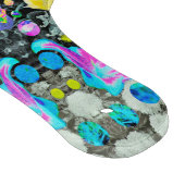 スターガザーリリー、バラとピンクハイビスカスコラージュ カッティングボード (角)