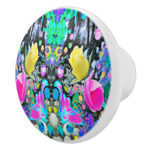 スターガザーリリー、バラとピンクハイビスカスコラージュ