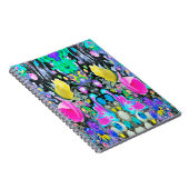 スターガザーリリー、バラとピンクハイビスカスコラージュ ノートブック (右側)