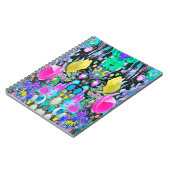 スターガザーリリー、バラとピンクハイビスカスコラージュ ノートブック (左側)