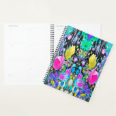 スターガザーリリー、バラとピンクハイビスカスコラージュ プランナー手帳 (ディスプレー)