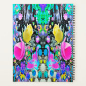 スターガザーリリー、バラとピンクハイビスカスコラージュ プランナー手帳 (裏面)