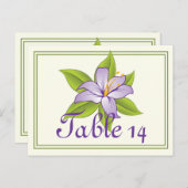 スターガザーリリ結婚薄紫紫のテーブル番号 ポストカード (正面/裏面)