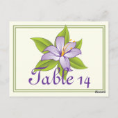 スターガザーリリ結婚薄紫紫のテーブル番号 ポストカード (裏面)