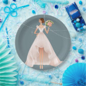 スターガザー·リリーファンシーブライド·ブライダルシャワー ペーパープレート (パーティー)