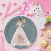 スターガザー·リリーファンシーブライド·ブライダルシャワー ペーパープレート (パーティー)