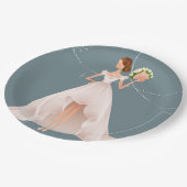 スターガザー·リリーファンシーブライド·ブライダルシャワー ペーパープレート (アングル)