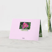 スターガゼルピンクオリエンタルリリーグーティングカード カード (裏面)