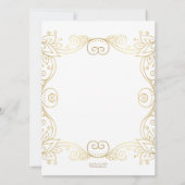 スターガーザーフローラ結婚式招待状カード (裏面)