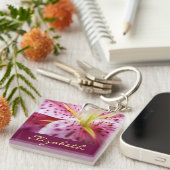 スターガーザーリリーブライトマゼンタフローラ キーホルダー (正面右)