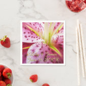 スターガーザーリリーブライトマゼンタフローラ スタンダードカクテルナプキン (インサイチュ)