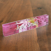 スターガーザーリリーブライトマゼンタフローラ デスクネームプレート (側面)