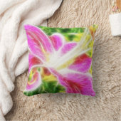 スターガーザーリリー抽象芸術フローラ クッション (ブランケット)