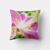 スターガーザーリリー抽象芸術フローラ クッション (裏面)