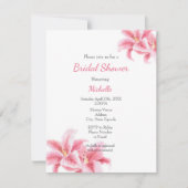 スターガーザーリリー水彩 招待状 (正面)