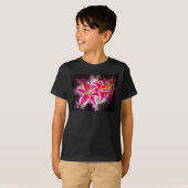 スターガーザーリリー花の水色 – bb 03 tシャツ (正面フル)