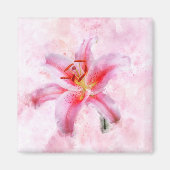 スターガーザーリリー花の水色 – wb 01 マグネット (正面)