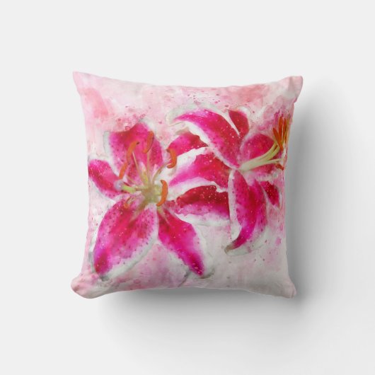 スターガーザーリリー花の水色 – wb 03 クッション (正面)