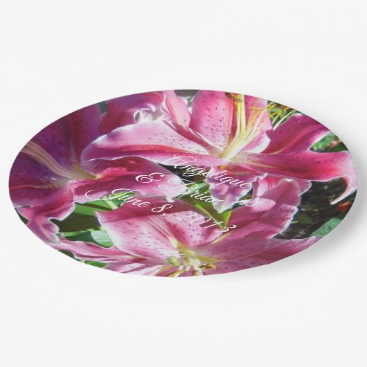 スターガーズ·リリーの結婚披露宴 ペーパープレート (アングル)