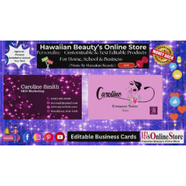 スターガーリーグリッターパッエレガントクピンクQRコード 名刺