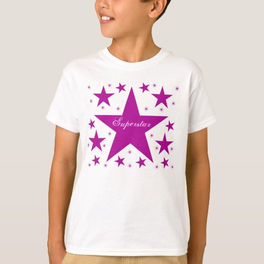 スターガールズティー、パープル Tシャツ (正面)