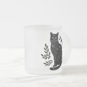 スターキャット&ムーンフェイズ フロストグラスマグカップ (正面右)
