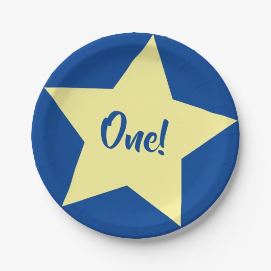 スターキュートキッズバースデーパーティー宇宙 ペーパープレート (正面)