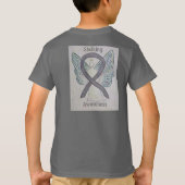 スターキングシルバー認識度リボンエンジェルカスタムーT型 Tシャツ (裏面)