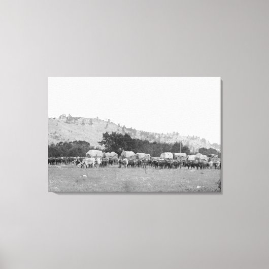 スターギーとデッドウッドの合間のオックス列車 キャンバスプリント (正面)