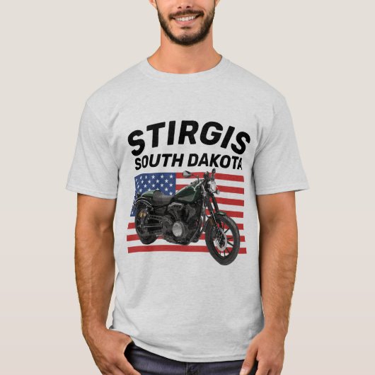 スターギーSDバイクもしくは自転車に乗る人バイク乗りTシャツ Tシャツ (正面)