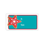 スタークッキークリスマスギフトラベル ラベル (正面)