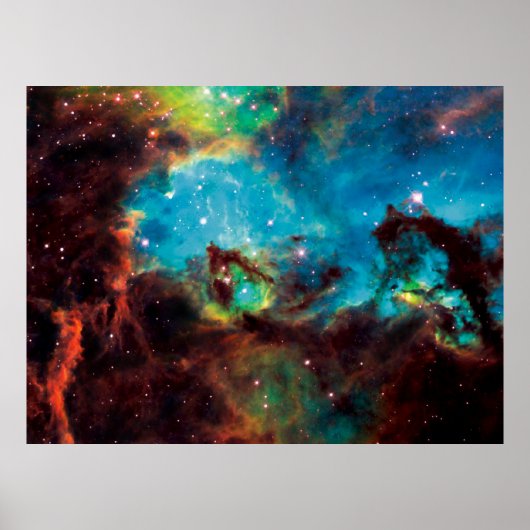 スタークラスターNGC 2074 タランチュラ星雲スペースフォト ポスター (正面)